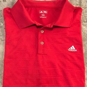 Adidas red polo shirt